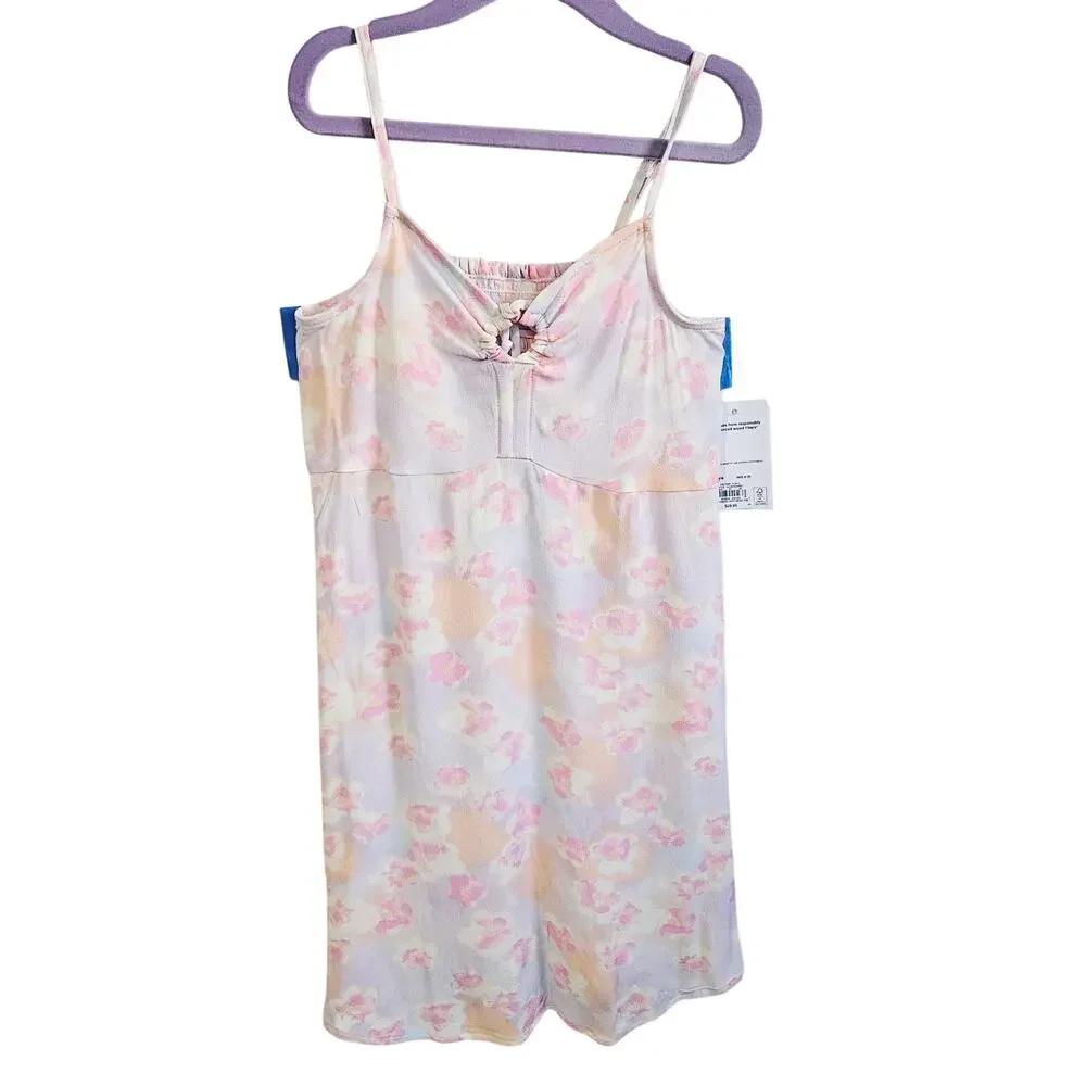 SO Women's Size M Smocked Slip Dress Pastel Watercolor Floral Soft Feminine NWT